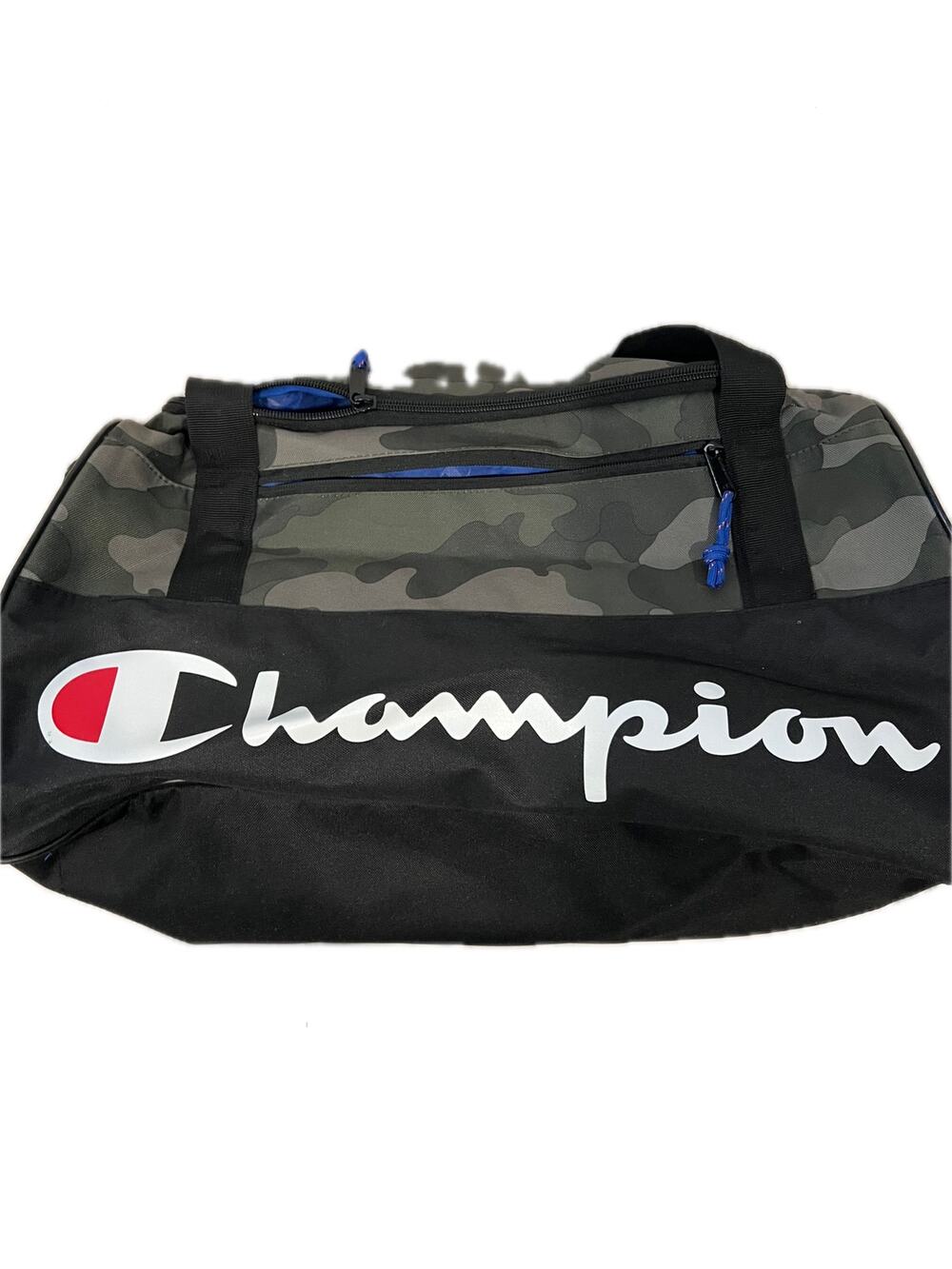 Champion 20"x12"x10" Black Green Camo Gym Bag